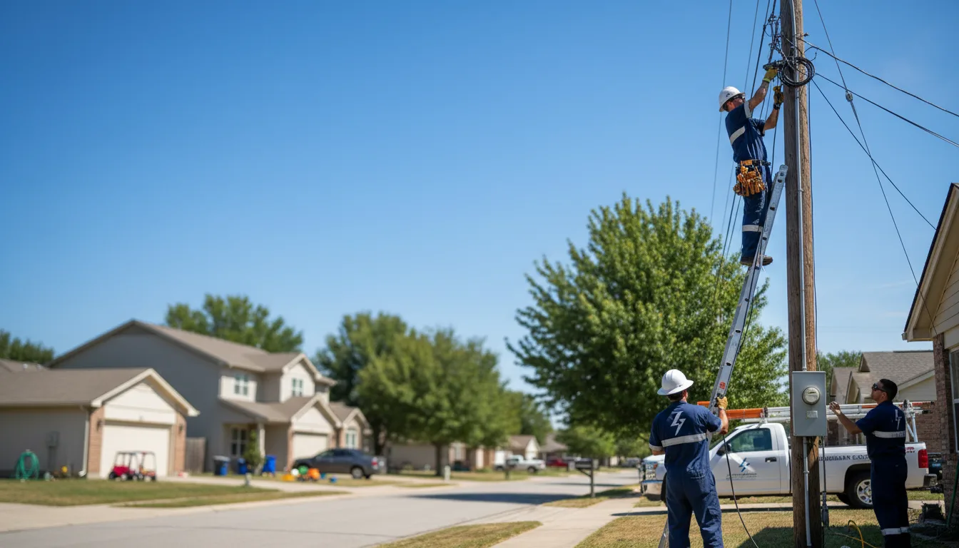 Residential electrician providing installation services in Bock, MN